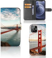 Smartphonehoesje met naam iPhone 12 | 12 Pro (6.1") GSM Hoesje Golden Gate Bridge