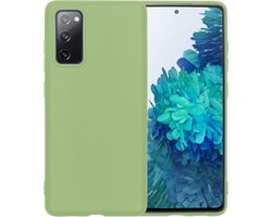 Hoesje - Geschikt voor Samsung Galaxy S20 FE - Sterk & Shockproof - Siliconen Case - Hoes Cover - Telefoonhoes - Groen