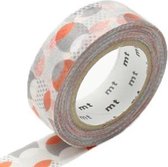 MT washi tape overlapped dot orange