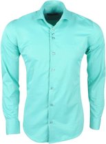 Ferlucci Heren Overhemd -  Napoli - Slimfit - Stretch - Mint Groen