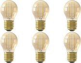 CALEX - LED Lamp 6 Pack - Kogellamp P45 - E27 Fitting - 2W - Warm Wit 2100K - Goud