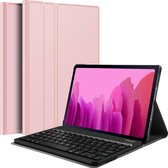 Samsung Galaxy Tab A7 (2020) Toetsenbord Hoes Case Hoesje - Rose Goud
