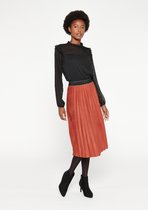 LOLALIZA Imitatie suede rok met knopen - Rood - Maat XL