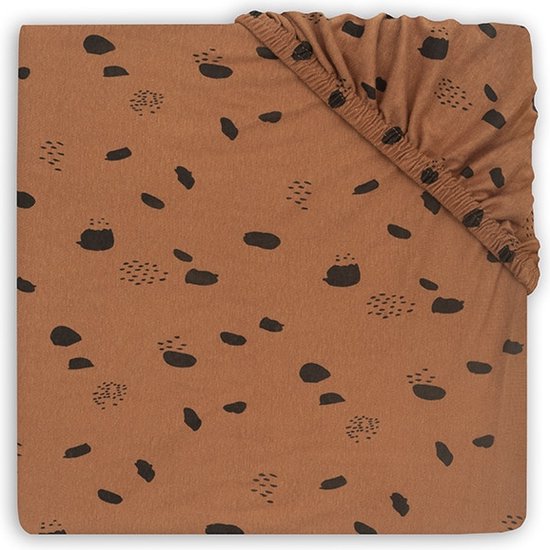 Jollein Hoeslaken Boxmatras Jersey 75x95cm – Spot – Caramel