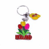 Sleutelhanger 3 Tulpen Met Klomp Bedeltje Holland - Souvenir