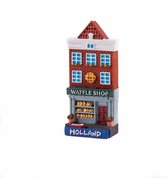 Magneet Polystone Huisje Waffle Shop Holland - Souvenir