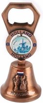 Tafelbel Met Opener Koper Holland - Souvenir