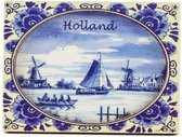 Magneet 2D MDF Delfts Blauw Holland - Souvenir