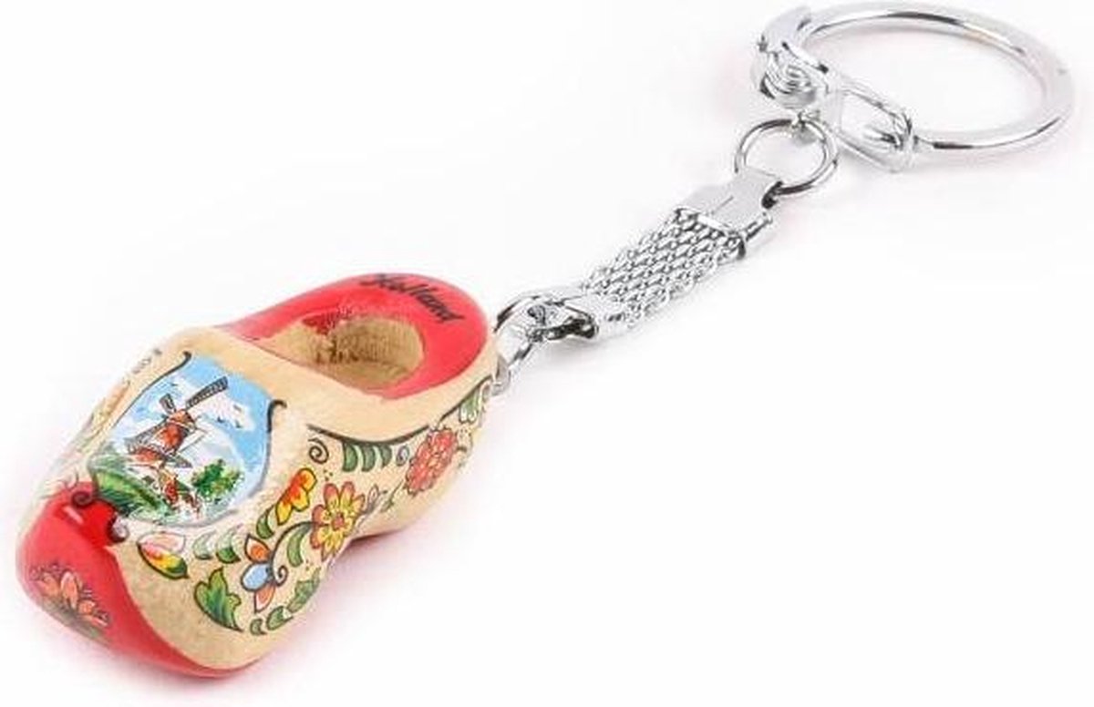 Sleutelhanger Klomp Enkel Holland Rode Zool 4 Cm - Souvenir