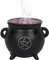 Incense cone burner - Pentagram Cauldron - Black Magic