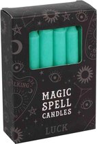 Magic Spell Kaarsen Geluk (Groen - 12 stuks) - 1cmx9cm