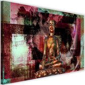 Schilderij Abstracte Boeddha , 2 maten , multikleur (wanddecoratie)