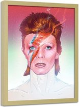 Foto in frame , David Bowie , Zanger , 70x100cm , multikleur , Premium print