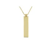 Lucardi Dames Ketting hanger bar verticaal - 14 karaat goud - Ketting - Cadeau - 45 cm - Geelgoud
