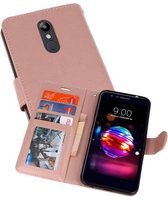 Wallet Cases Hoesje Geschikt voor LG K10 2018 Roze