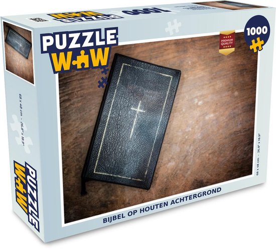 Tektonisch Kosten galop Puzzel 1000 stukjes volwassenen Godsdienst 1000 stukjes - Bijbel op houten  achtergrond... | bol.com