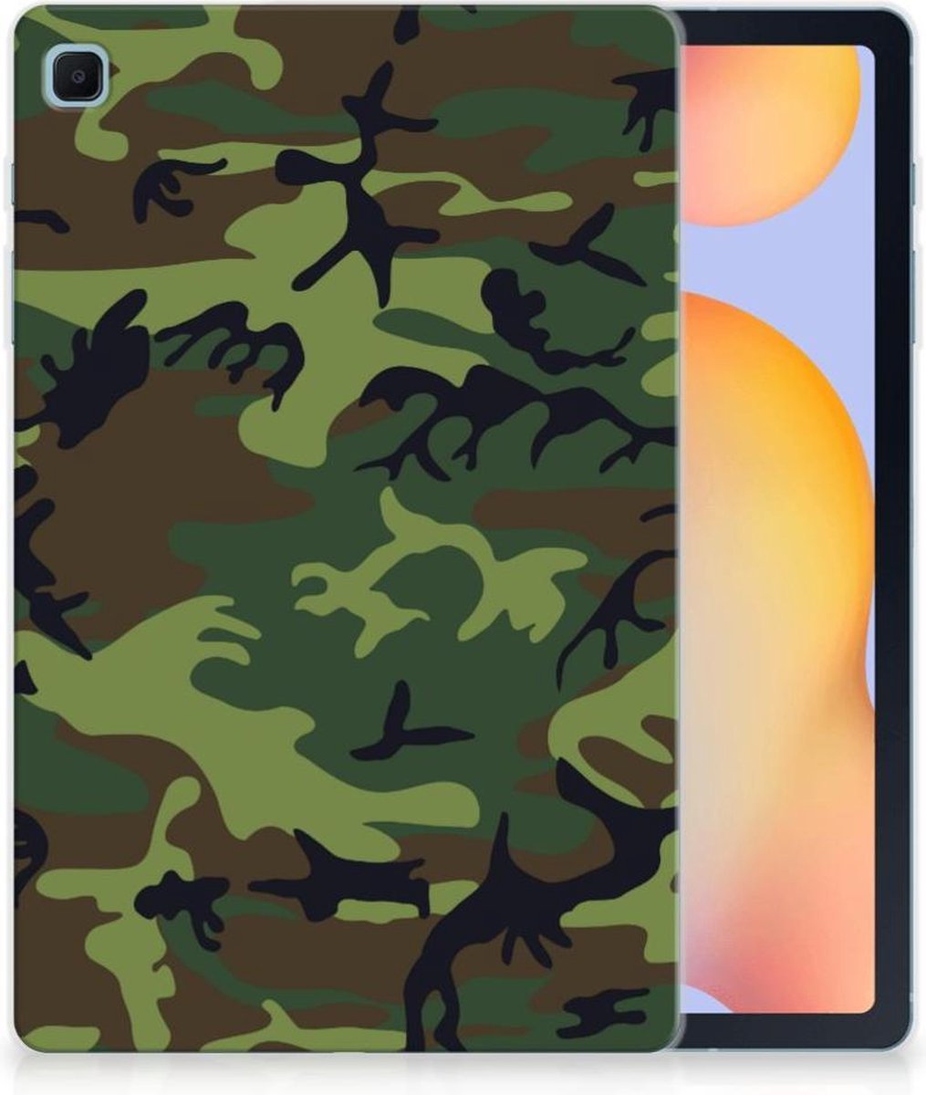Tablethoesje met foto Samsung Galaxy Tab S6 Lite | Tab S6 Lite 2022 Bumper Camouflage met doorzichte zijkanten