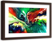 Foto in frame Vloeiende abstractie, 120x80, multi-gekleurd, Premium print
