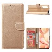 Xssive Hoesje voor Oppo Find X2 Neo - Book Case - Goud