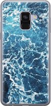 Samsung Galaxy A8 2018 hoesje siliconen - Oceaan - Soft Case Telefoonhoesje - Natuur - Blauw