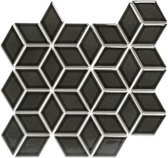 0,81m² -Mozaiek Paris Cubic Zwart 4,8x8,1