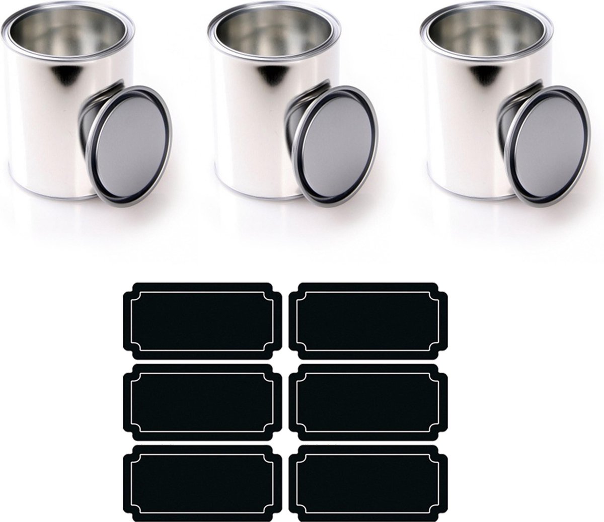 Aphumedc Zilverkleurige metalen rechthoekige lege scharnierende blikken, 3,7 x 2,3 x 0,8 inch kleine opbergcontainer, mini draagbare opbergdoos met deksel voor snoep, sleutels, oorbellen