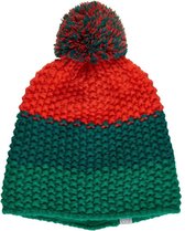 Color Kids - Beanie voor kinderen - Gestreept - Groen - maat 54CM