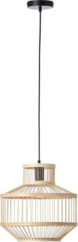 BRILLIANT Teva hanglamp 1-vlam zwart / natuurlijke binnenverlichting, hanglampen | 1x A60, E27, 40W, geschikt voor normale lampen (niet inbegrepen) | A ++ | In hoogte verstelbaar / kabel kan worden ingekort