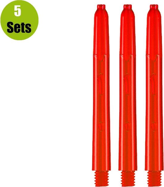 Afbeelding van het spel Glow Dart Shafts - Rood - Short - (5 Sets)