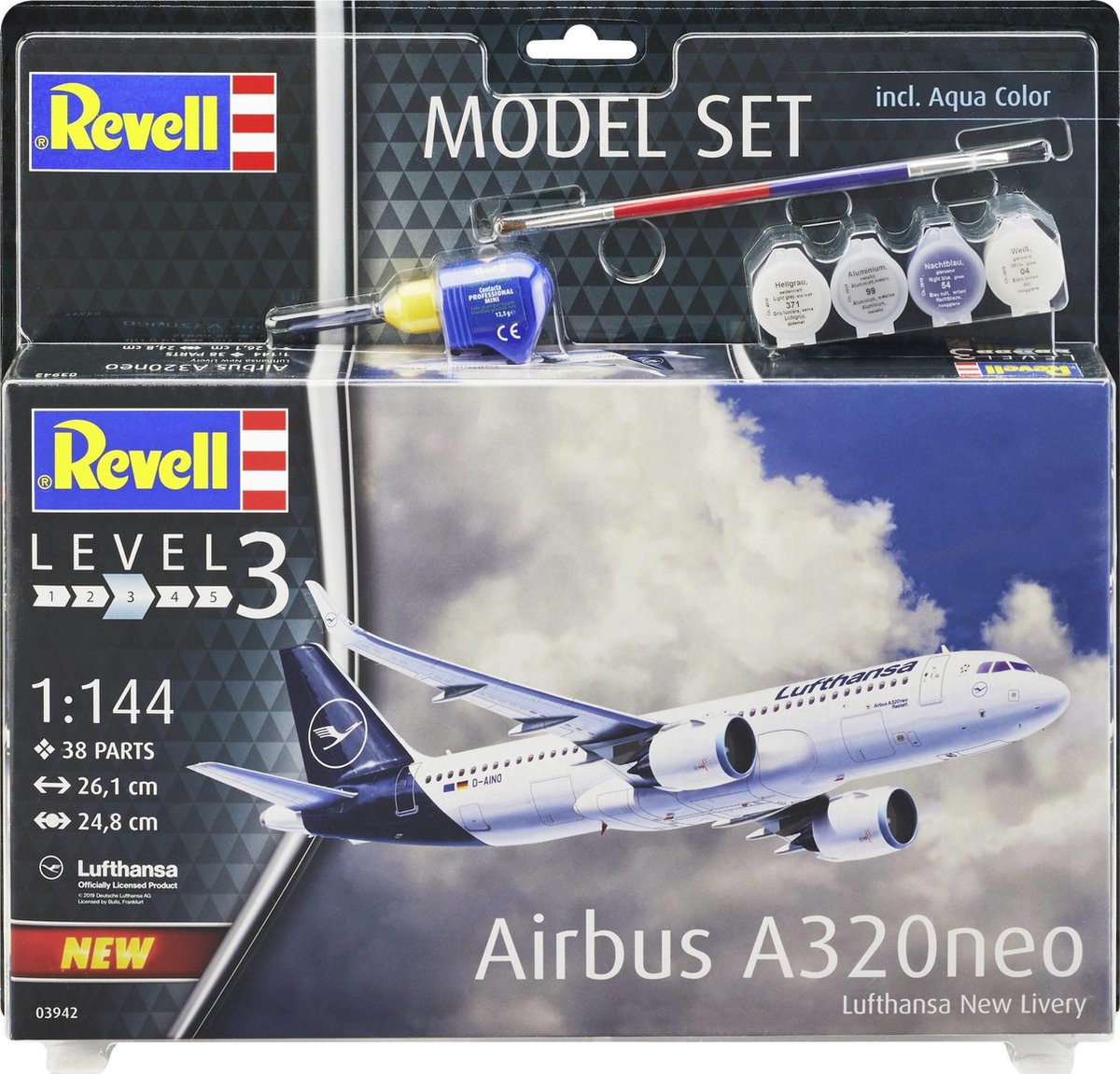 Revell 63942 Airbus A320 neo Lufthansa Vliegtuig (bouwpakket) 1:144