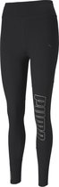 PUMA Logo 7/8 Graphic Tight Dames Sportlegging - Puma Black-Silver Prt - Maat XL