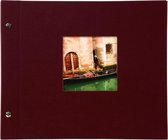GOLDBUCH GOL-26892 album à vis Album BELLA VISTA feuilles mobiles 30x25 bordeaux, pages blanches