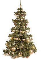 Xmasdeco - Luxe Nordmann kunstkerstboom goud mocca 180cm