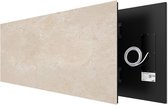 Hoog rendement infrarood stralingspaneel 625 Watt 40x150 cm Tavertin, stone art, Welltherm