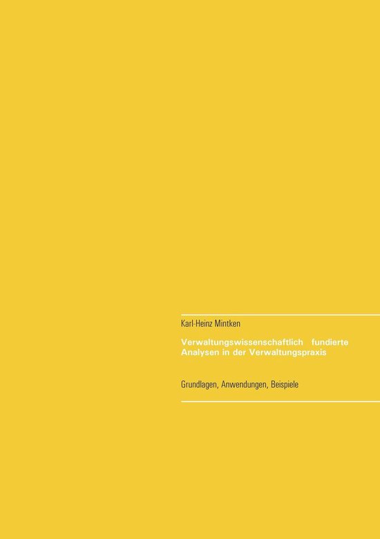Verwaltungswissenschaftlich fundierte Analysen in der Verwal ... - cover