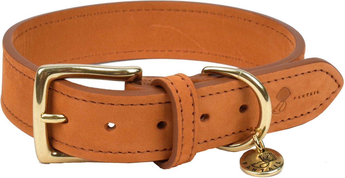 Fantail Hondenhalsband Nubu Lichtbruin - Hondenhalsband - 40 cm