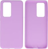 Hoesje Geschikt voor de Huawei P40 Pro - Backcover Color Telefoonhoesje - Paars