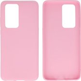 BackCover Hoesje Color Telefoonhoesje voor Huawei P40 Pro Roze