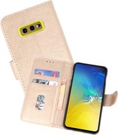 Samsung Galaxy S10e Hoesje Kaarthouder Book Case Telefoonhoesje Goud
