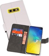 Booktype Telefoonhoesjes - Bookcase Hoesje - Wallet Case -  Geschikt voor Samsung Galaxy S10e - Wit