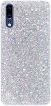 ADEL Premium Siliconen Back Cover Softcase Hoesje Geschikt voor Huawei P20 - Bling Bling Glitter Zilver