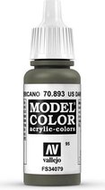 Vallejo 70893 Model Color US Dark Green - Acryl Verf flesje