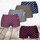 Fine Woman dames boxer shorts katoen 8025 5-pak -Fine Woman-XXL-Boxershorts