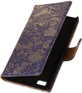 Wicked Narwal | Lace bookstyle / book case/ wallet case Hoes voor Huawei Honor 3C Blauw