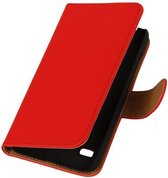 Wicked Narwal | bookstyle / book case/ wallet case Hoes voor Huawei Honor 3C Rood