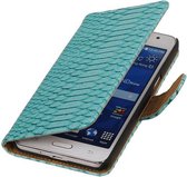 Wicked Narwal | Snake bookstyle / book case/ wallet case Hoes voor Samsung Galaxy Prime G530F Turquiose