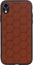 Wicked Narwal | Hexagon Hard Case voor iPhone XR Bruin