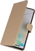 Wicked Narwal | bookstyle / book case/ wallet case Wallet Cases Hoes voor Samsung Samsung Galaxy Note 10 Plus Goud