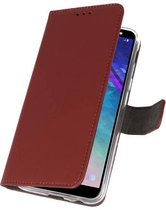 Wicked Narwal | Wallet Cases Hoesje voor Samsung Galaxy A6 (2018) Bruin