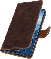 Wicked Narwal | Premium PU Leder bookstyle / book case/ wallet case voor Huawei Mate 10 Pro Mocca